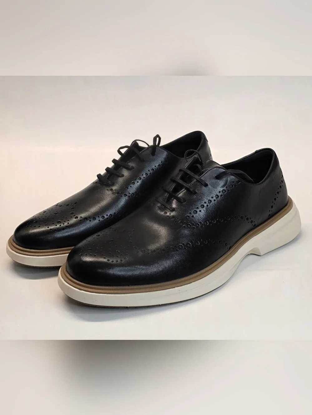 New Cole Haan Original Grand Cityspectre Wingtip Oxford Black Men's Size 8.5